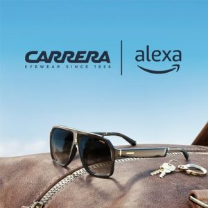 Carrera Smart Glasses with Alexa (newest model), Smart audio glasses, Cruiser black frames with gradient sunglass lenses, Navigator